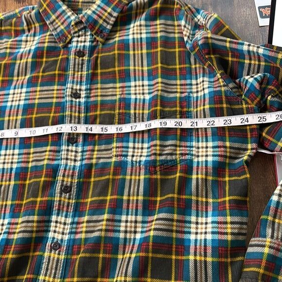 Vintage (90s/2000s) J Crew corduroy flannel style button down shirt Lg plaid - Picture 6 of 7